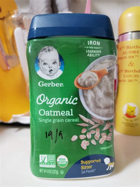 Gerber Organic Oatmeal Single Grain Cereal review.